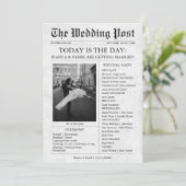 Zeitleiste des Hochzeitsprogramms für Zeitungen de Einladung (Stehend Vorderseite)