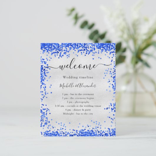 Zeitleiste des Hochzeitsprogramms in Silver Royal (Stehend Vorderseite)