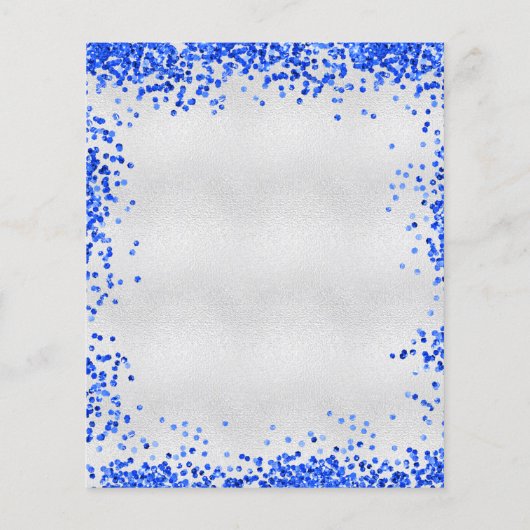 Zeitleiste des Hochzeitsprogramms in Silver Royal (Rückseite)