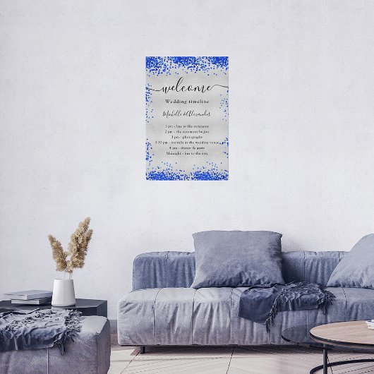 Zeitleiste des Hochzeitsprogramms in Silver Royal  Poster