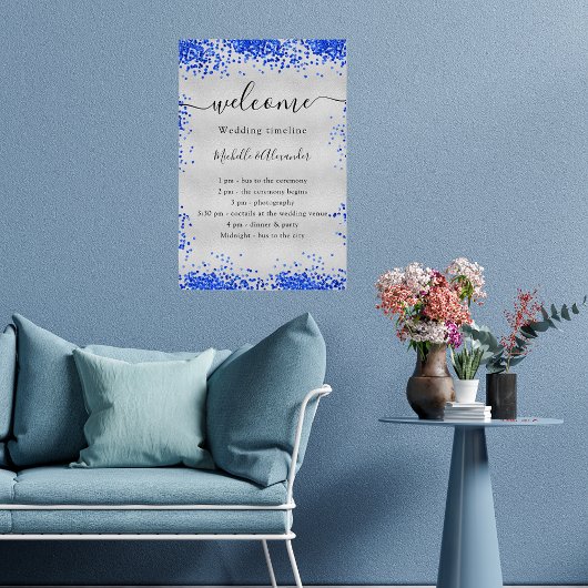 Zeitleiste des Hochzeitsprogramms in Silver Royal  Poster