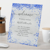 Zeitleiste des Hochzeitsprogramms in Silver Royal  Sockelschild (In Situ)