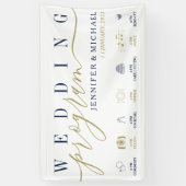 Zeitleiste des Navy Gold Wedding Program Custom Ic Banner (Vertikal)