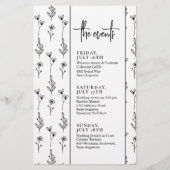 Zeitleiste für Hochzeitsfeiern von Skripten (Vorderseite)