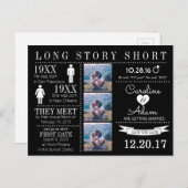 Zeitlicher Save the Date Postkarte (Vorne/Hinten)