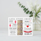 Zeitlicher Save the Date Postkarte (Stehend Vorderseite)