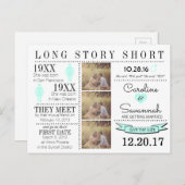 Zeitlicher Save the Date Postkarte (Vorne/Hinten)