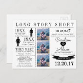 Zeitlicher Save the Date Postkarte (Vorne/Hinten)