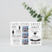 Zeitlicher Save the Date Postkarte (Stehend Vorderseite)