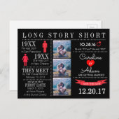 Zeitlicher Save the Date Postkarte (Vorne/Hinten)