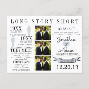 Zeitlicher Save the Date Postkarte