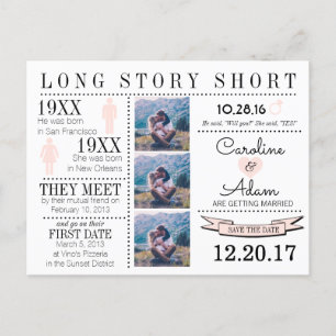 Zeitlicher Save the Date Postkarte