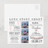 Zeitlicher Save the Date Postkarte (Vorne/Hinten)