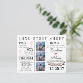 Zeitlicher Save the Date Postkarte (Stehend Vorderseite)