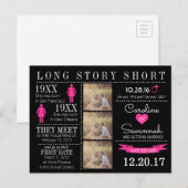 Zeitlicher Save the Date Postkarte (Vorne/Hinten)