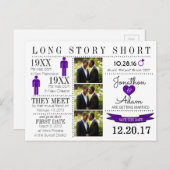 Zeitlicher Save the Date Postkarte (Vorne/Hinten)