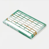 Zeitlicher Zeitplan für die Grüne Marmorschule Post-it Klebezettel (angewinkelt)