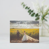 Zeitlos 2 Foto Hochzeit Danke Postcard Postkarte (Stehend Vorderseite)