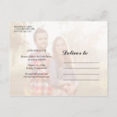 Zeitlos 3-Foto Save the Date Ankündigungspostkarte (Rückseite)