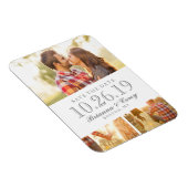 Zeitlos 3-Foto Save the Date Magnet (Rechte Seite)