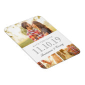 Zeitlos 3-Foto Save the Date Magnet (Rechte Seite)