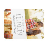 Zeitlos 3-Foto Save the Date Magnet (Horizontal)