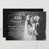 Zeitlos 40 Jahre Party Foto Einladung (Vorne/Hinten)