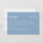 Zeitlos altes Geld Blue Wedding QR RSVP Karte (Vorderseite)