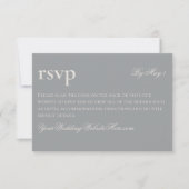 Zeitlos altes Geld Gray Wedding QR RSVP Karte (Vorderseite)