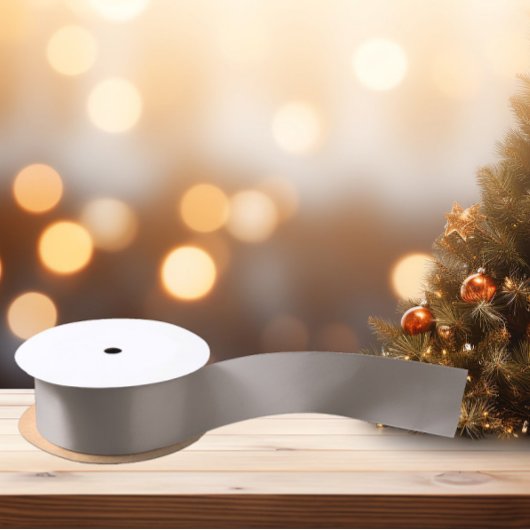 Zeitlos - Beige Gray Satin Ribbon Satinband