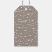 Zeitlos - Beige Gray - Snowflake Geschenketiketten Geschenkanhänger (Rückseite)