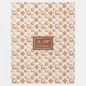 Zeitlos beige Wasserfarbe festliche benutzerdefini Fleecedecke (Vorderseite)