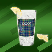 Zeitlos blau und grün Tartan Monogram | Glas