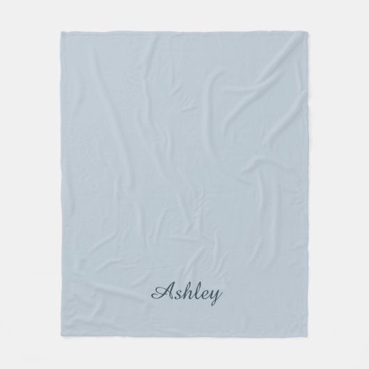 Zeitlos - Blue Mist Name Fleece Decke (Vorderseite)