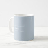 Zeitlos -- Blue Mist Name Tasse (Vorderseite Links)