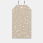 Zeitlos - Cream Tan - Snowflake-Geschenketiketten Geschenkanhänger (Rückseite)