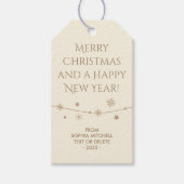 Zeitlos - Cream White - Snowflake Geschenketikette Geschenkanhänger (Vorderseite)