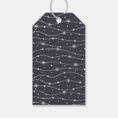 Zeitlos - Dunkelblau-grau - Schneeflocken-Geschenk Geschenkanhänger (Rückseite)