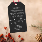 Zeitlos - Dunkles Carbon Black Christmas Foto Geschenkanhänger