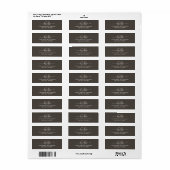 Zeitlos - Earthy Brown Monogram Address Label (Vorne)