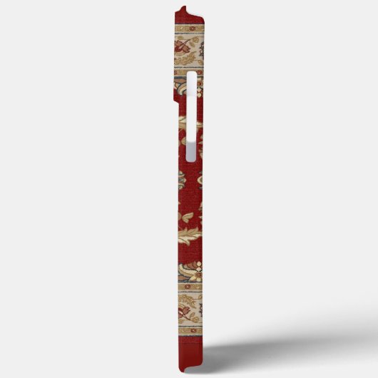 Zeitlos Elegance Red Beige Klassischer Fabrikname Case-Mate iPhone Hülle (Rückseite / Links)