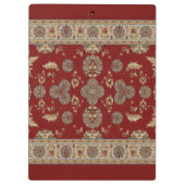 Zeitlos Elegance Red Beige Klassischer Fabrikname Klemmbrett (Rückseite)