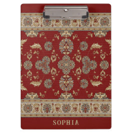 Zeitlos Elegance Red Beige Klassischer Fabrikname Klemmbrett