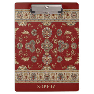 Zeitlos Elegance Red Beige Klassischer Fabrikname Klemmbrett