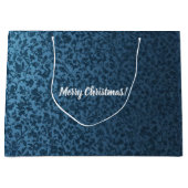 Zeitlos Elegant Blauer Blumenstrauß Viktorianische Große Geschenktüte (Vorderseite)