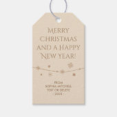 Zeitlos - Elegante Creme - Snowflake Geschenketike Geschenkanhänger (Vorderseite)