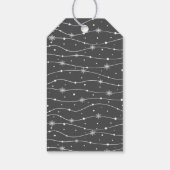 Zeitlos - Elegantes Grau - Schneeflocken-Geschenke Geschenkanhänger (Rückseite)