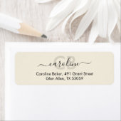 Zeitlos — Etikett für die antike weiße Monogramm-A (Insitu)