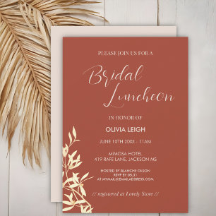 Zeitlos floral Rustic Bridal Luncheon Einladung