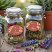 Zeitlos floral rustikal ovaler aufkleber